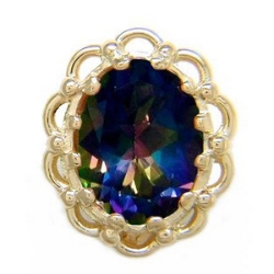 N336 14K MYSTIC FIRE SLIDE 